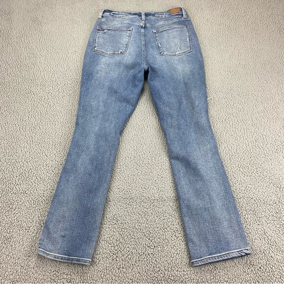 Judy Blue Women's Heavy Destroyed Distressed Straight Fit Jeans - Size: 13/31 - Picture 5 of 15